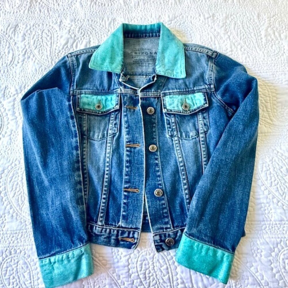 custom denim jacket painted montana